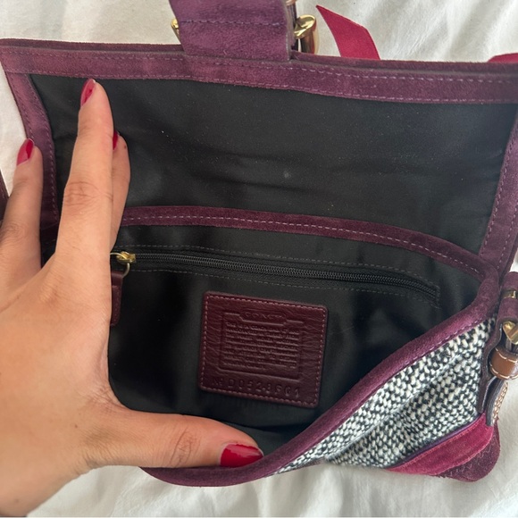 Rare Coach Tweed Soho Baguette - Picture 9 of 10